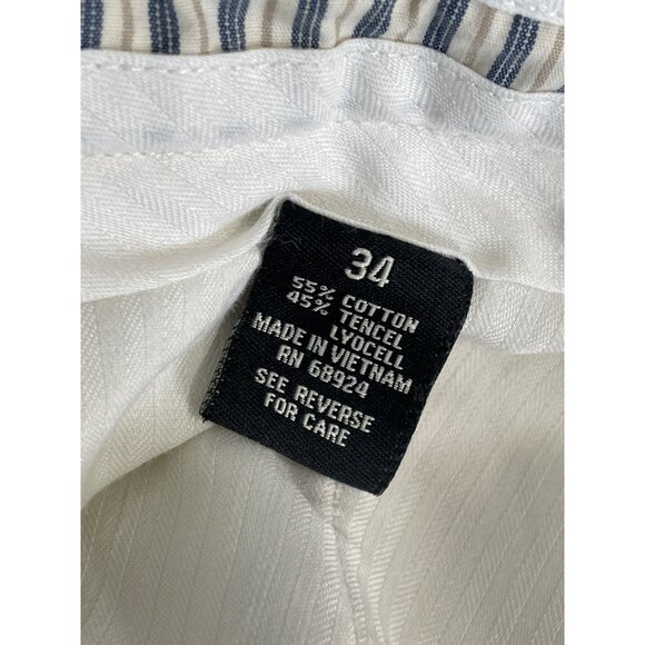 Axis LA Pleated Chino Shorts Size 34 Cream Cotton Tencel Neutral Outdoor Outings - Picture 5 of 7